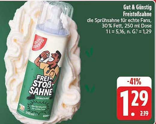 Gut & Günstig Freistoßsahne