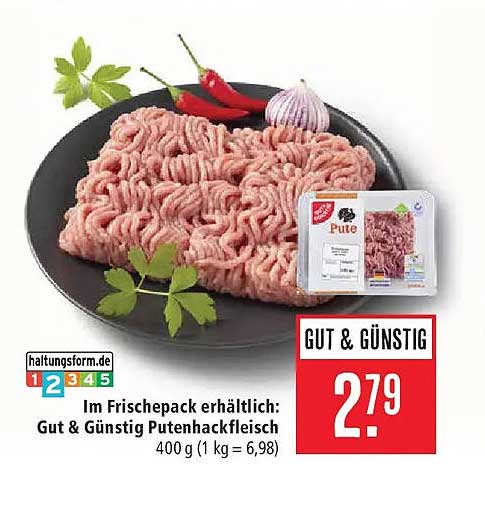 Gut & Günstig Putenhackfleisch