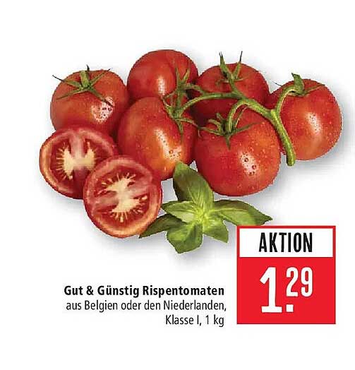 Gut & Günstig Rispentomaten aus Belgien oder den Niederlanden, Klasse I, 1 kg