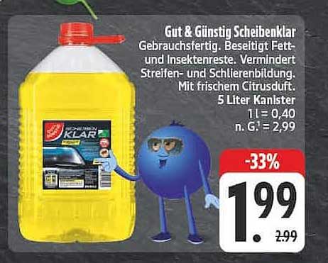 Gut & Günstig Scheibenklar