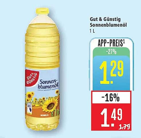 Gut & Günstig Sonnenblumenöl 1 L