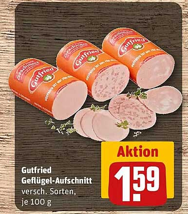 Gutfried Geflügel-Aufschnitt versh. Sorten, je 100 g