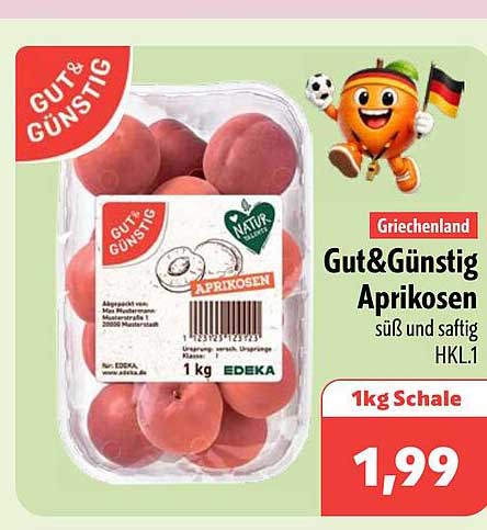 Gut&Günstig Aprikosen süß und saftig HKL.1