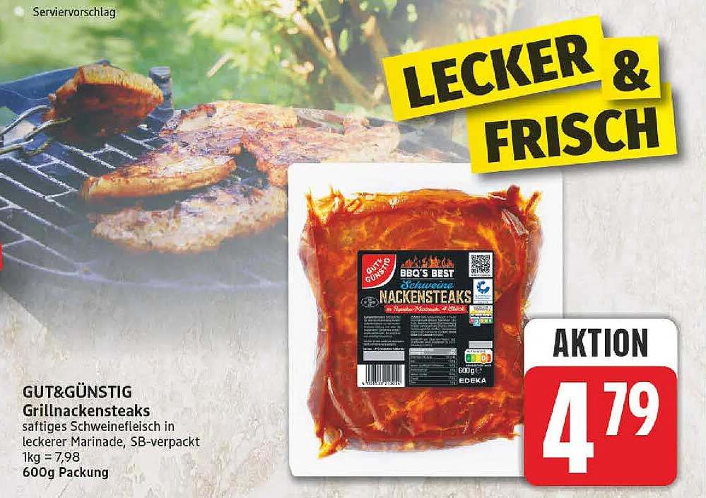GUT&GÜNSTIG Grillnackensteaks