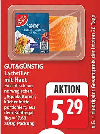 GUT&GÜNSTIG Lachsfilet mit Haut
