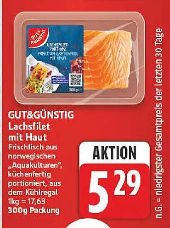 GUT&GÜNSTIG Lachsfilet mit Haut