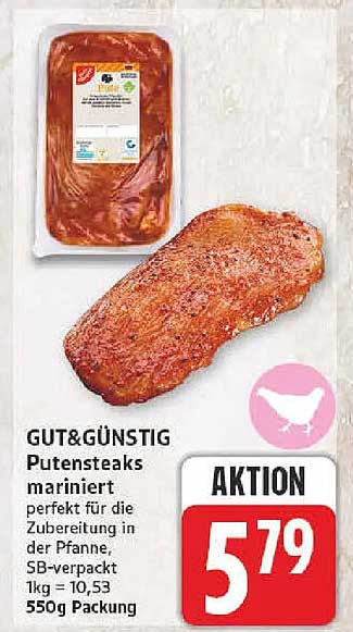 GUT&GÜNSTIG Putensteaks mariniert