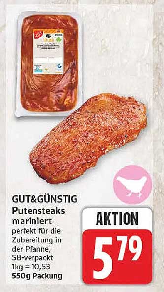 GUT&GÜNSTIG Putensteaks mariniert