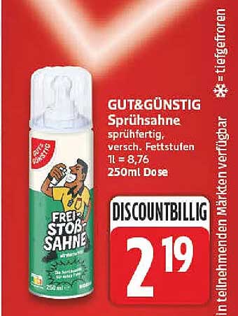GUT&GÜNSTIG Sprühsahne
