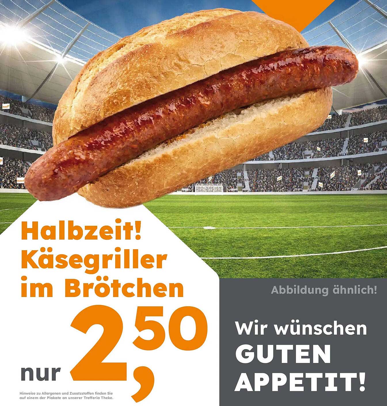 Halbzeit! Käsegriller im Brötchen