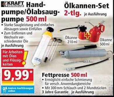 Handpumpe/Ölabsaugpumpe 500 ml