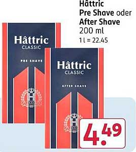 Hattric Pre Shave oder After Shave 200 ml