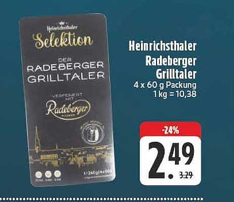 Heinrichsthaler Radeberger Grilltaler