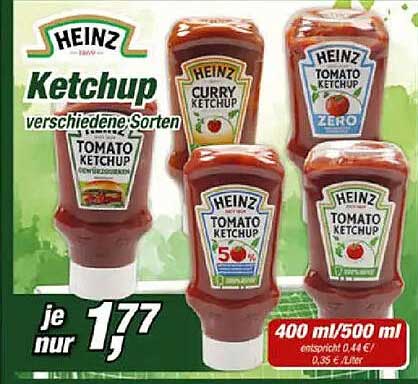 Heinz Ketchup verschiedene Sorten