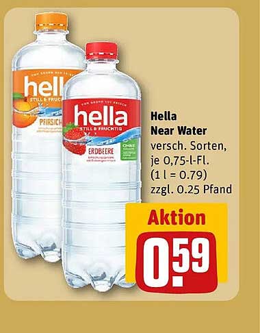 Hella Near Water versch. Sorten, je 0,75-l-Fl. (1 l = 0.79) zzgl. 0.25 Pfand