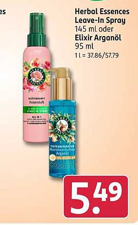 Herbal Essences Leave-In Spray 145 ml oder Elixir Arganöl 95 ml