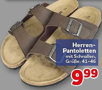 Herren-Pantoletten mit Schnallen, Größe: 41-46
