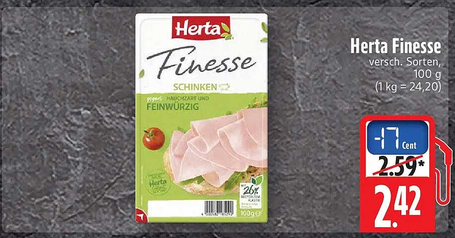 Herta Finesse versch. Sorten, 100 g