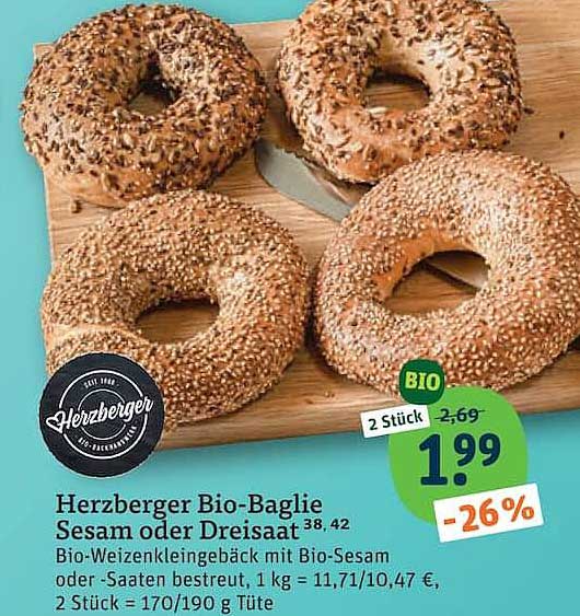 Herzberger Bio-Baglie Sesam oder Dreisaat