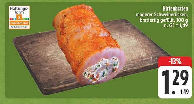 Hirtenbraten magerer Schweinenacken, bratfertig gefüllt, 100 g