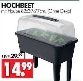 HOCHBEET mit Haube 82x39x77 cm, (Ohne Deko)
