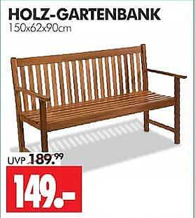 HOLZ-GARTENBANK 150x62x90cm