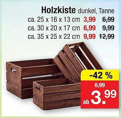 Holzkiste dunkel, Tanne