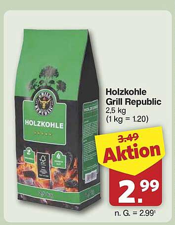 Holzkohle Grill Republic 2,5 kg