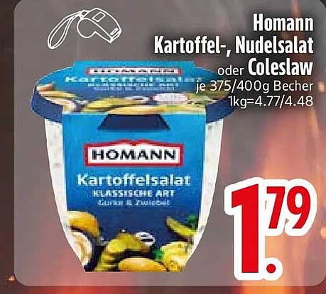 Homann Kartoffel-, Nudelsalat oder Coleslaw