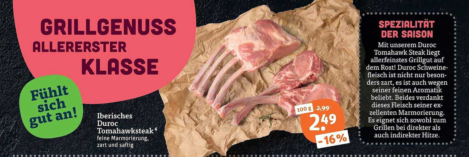 Iberisches Duroc Tomahawksteak