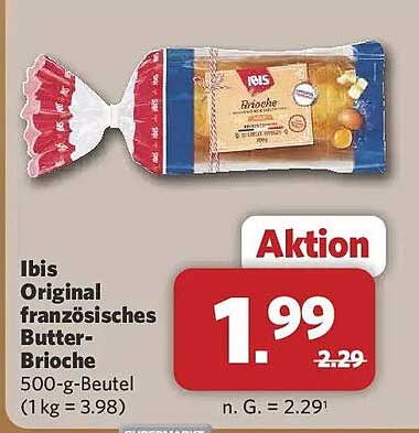 Ibis Original französisches Butter-Brioche 500-g-Beutel (1 kg = 3.98)