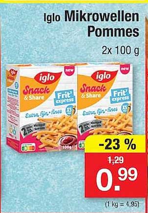 Iglo Mikrowellen Pommes