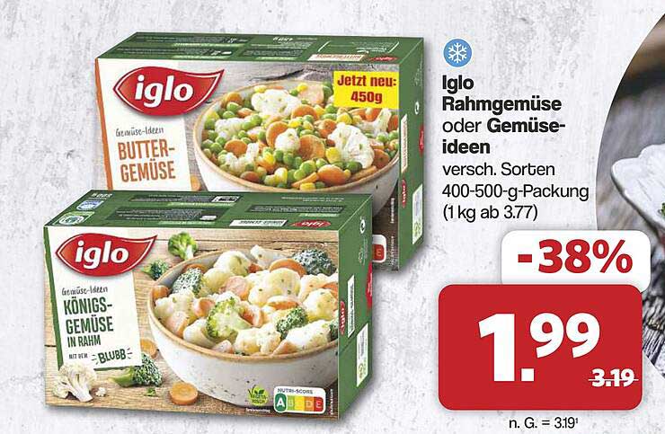 Iglo Rahmgemüse oder Gemüse-ideen