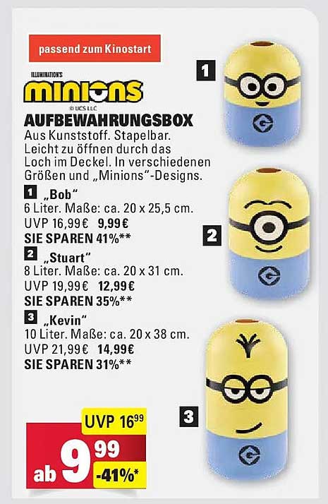 Illumination’s minions AUFBEWAHRUNGSBOX