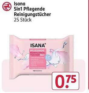 Isana 5in1 Pflege Reinigunstücher 25 Stück