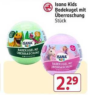 Isana Kids Badekugel mit Überraschung Stück