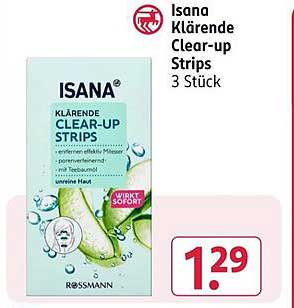 ISANA Klärende Clear-up Strips 3 Stück