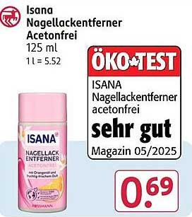 Isana Nagellackentferner acetonfrei