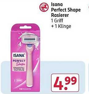 Isana Perfect Shape Rasierer 1 Griff + 1 Klinge