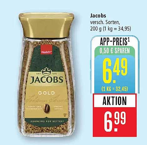 Jacobs versch. Sorten, 200 g (1 kg = 34,95)