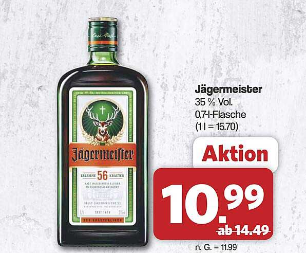 Jägermeister 35 % Vol. 0,7-l-Flasche
