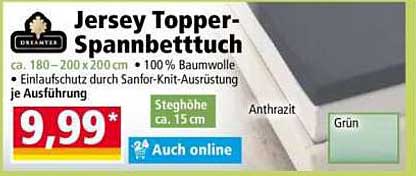 Jersey Topper-Spannbetttuch