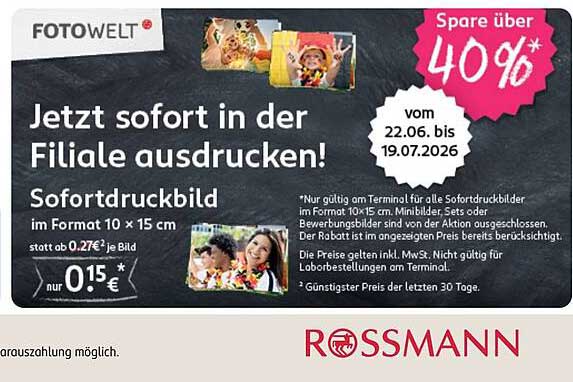 Jetzt sofort in der Filiale ausdrucken!