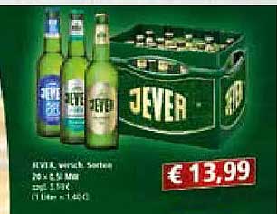 JEVER. Jever, versch. Sorten
