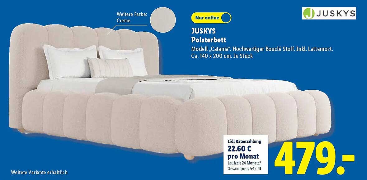 JUSKYS Polsterbett