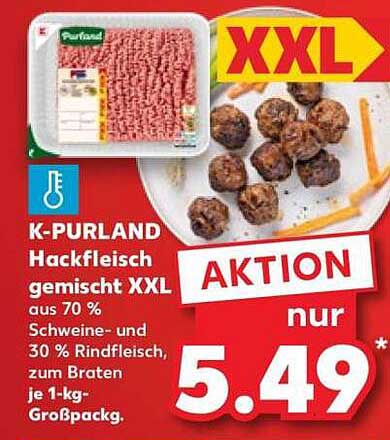 K-PURLAND Hackfleisch gemischt XXL