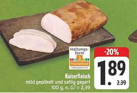 Kaiserfleisch mild gepökelt und saftig gegart
