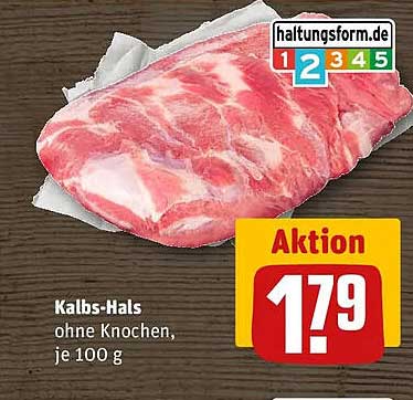 Kalbs-Hals ohne Knochen, je 100 g