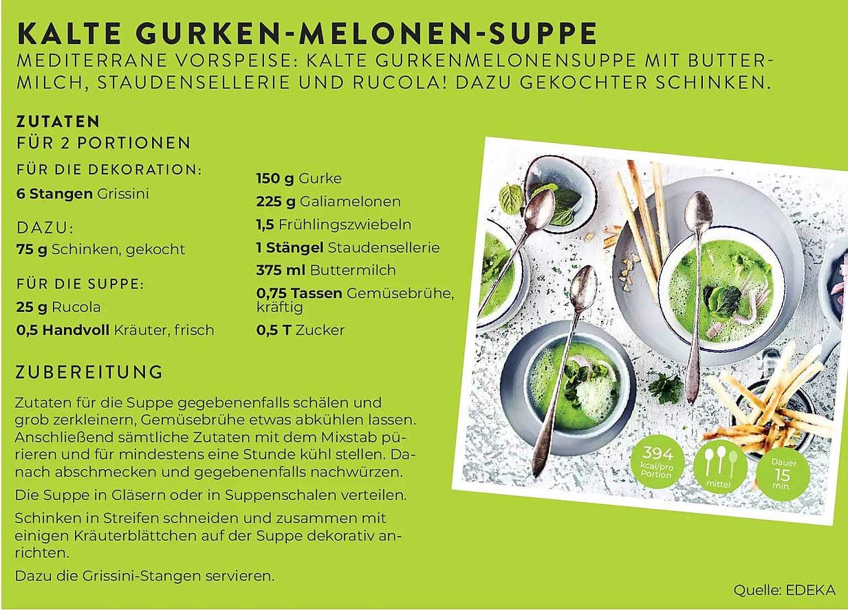 KALTE GURKEN-MELONEN-SUPPE