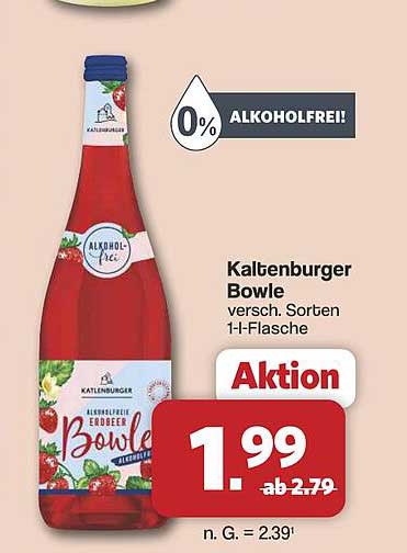 Kaltenburger Bowle versch. Sorten 1-l-Flasche